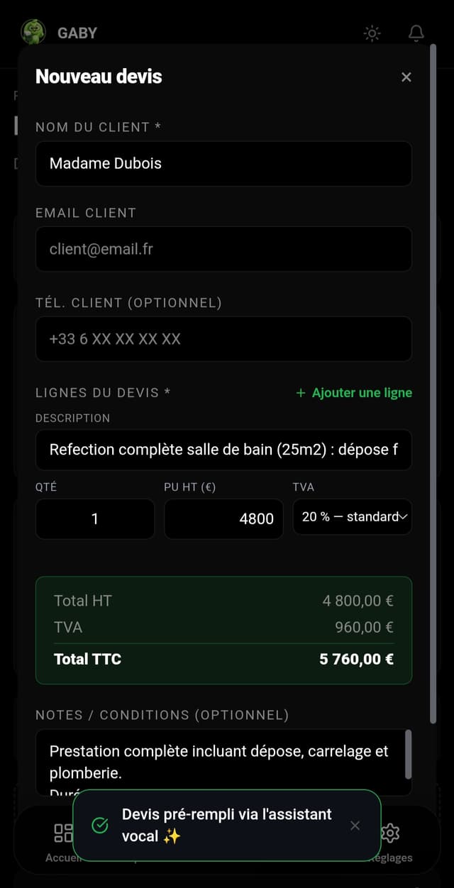 4. Vous facturez
